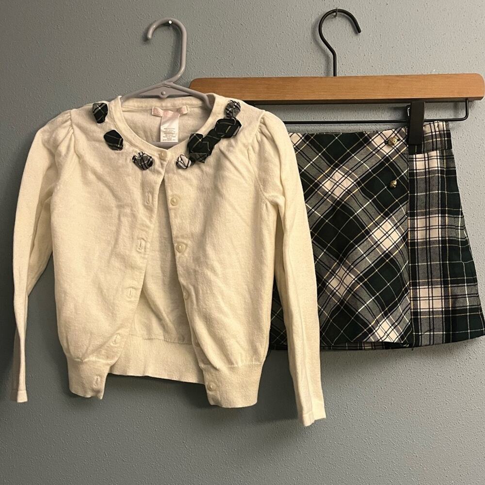 Janie and Jack Cardigan and Skirt Set